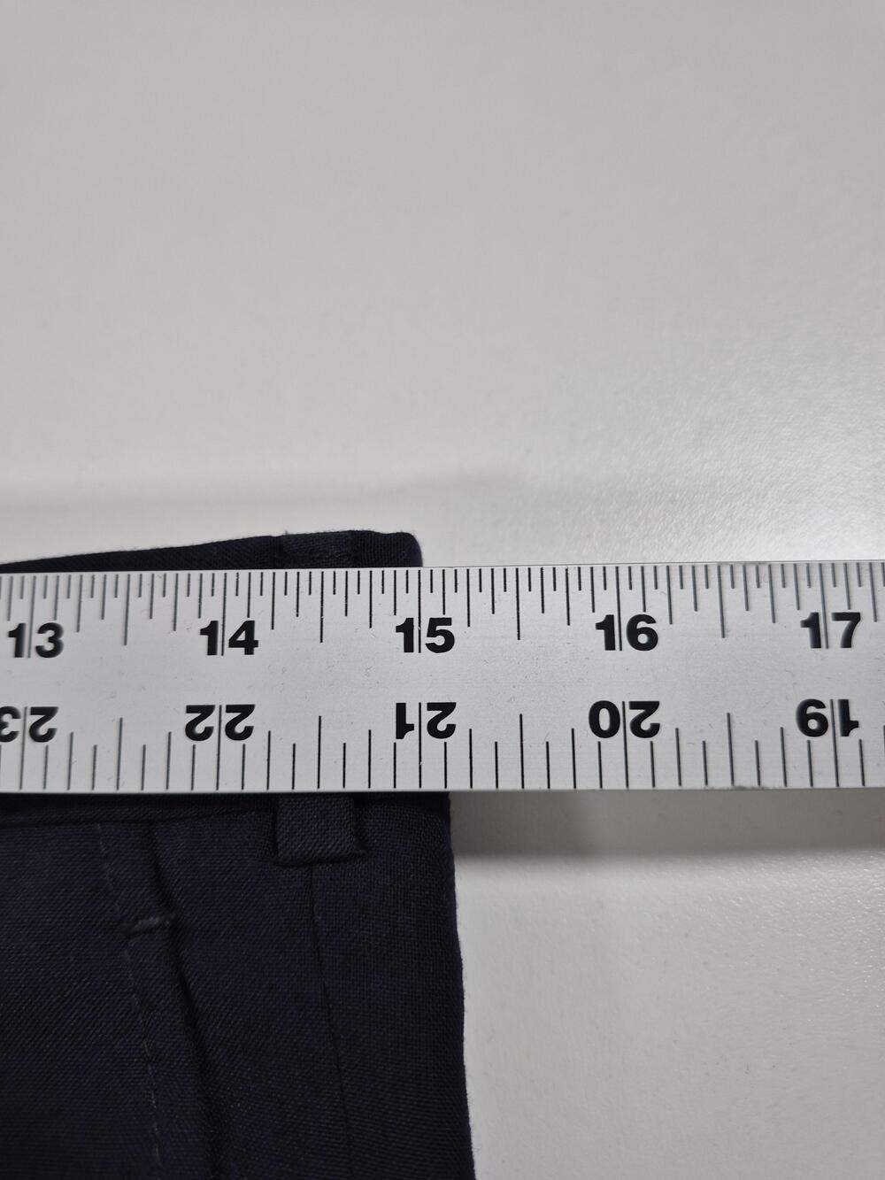 VTG Racquet Club Dress Pants Mens 30x36 Blue Wool Poly Flat Front Unhemmed NWT - Picture 7 of 11